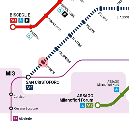Segneri station map