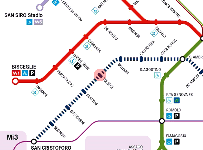 Tolstoj station map