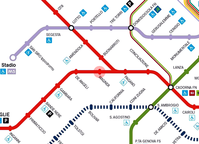 Wagner station map