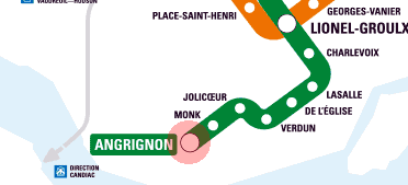 Angrignon station map