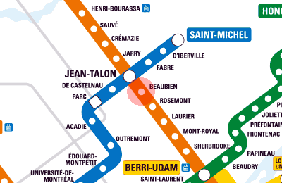 Beaubien station map