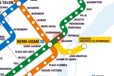 Beaudry station map
