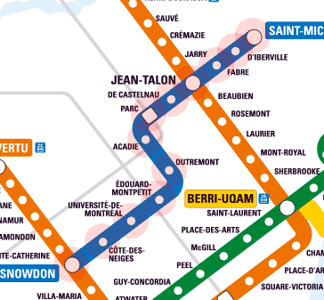 Montreal metro Blue Line map