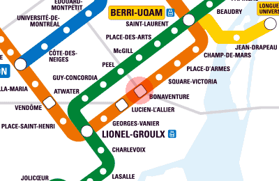 Bonaventure station map