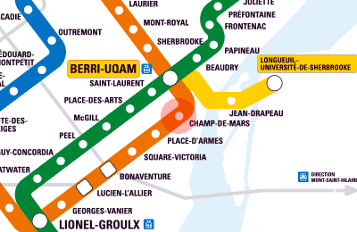 Champ-de-Mars station map
