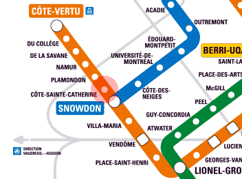 Cote-Sainte-Catherine station map