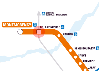 De La Concorde station map
