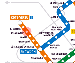 De La Savane station map