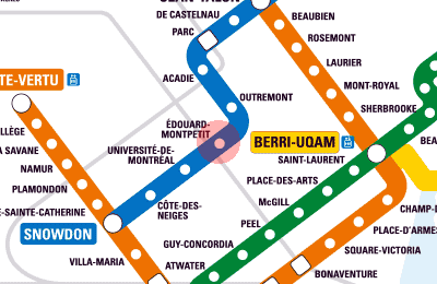 Edouard-Montpetit station map