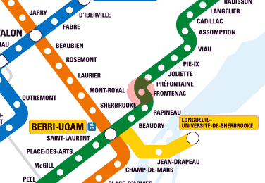 Frontenac station map