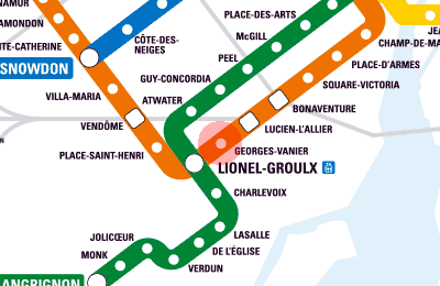Georges-Vanier station map