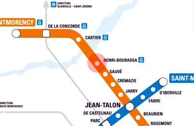 Henri-Bourassa station map