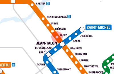 Jarry station map