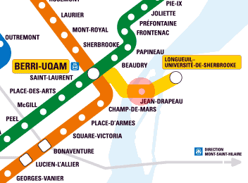 Jean-Drapeau station map