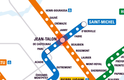 Jean-Talon station map