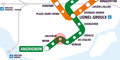 Jolicoeur station map
