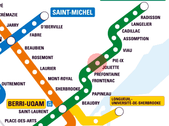 Joliette station map