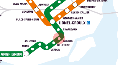 LaSalle station map