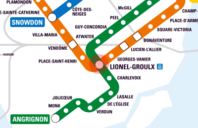 Lionel-Groulx station map