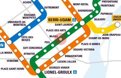 McGill station map