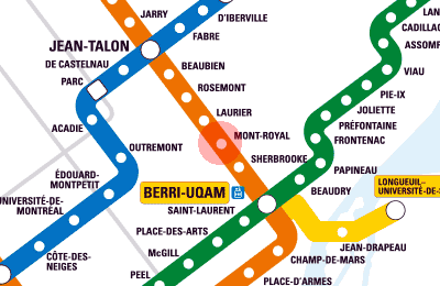 Mont-Royal station map