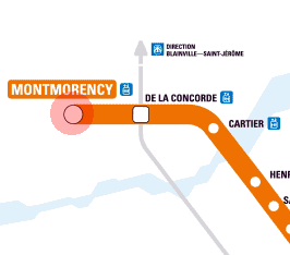 Montmorency station map