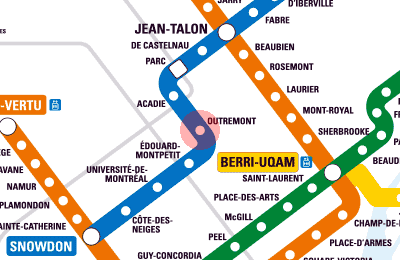 Outremont station map