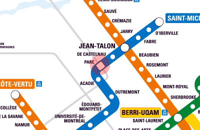Parc station map