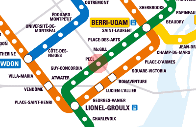 Peel station map