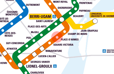 Place-d'Armes station map