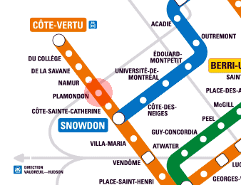Plamondon station map