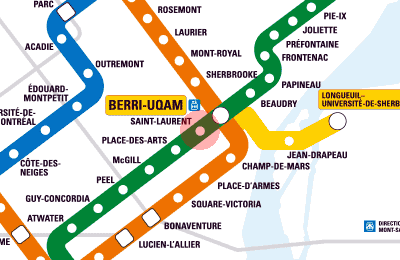 Saint-Laurent station map