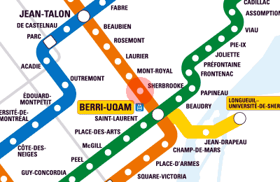 Sherbrooke station map