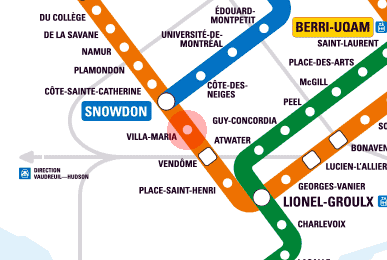 Villa-Maria station map