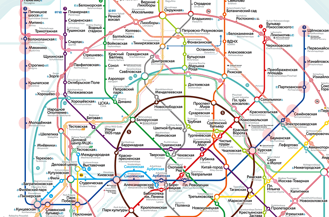 Moscow metro 3 Arbatsko-Pokrovskaya Line map