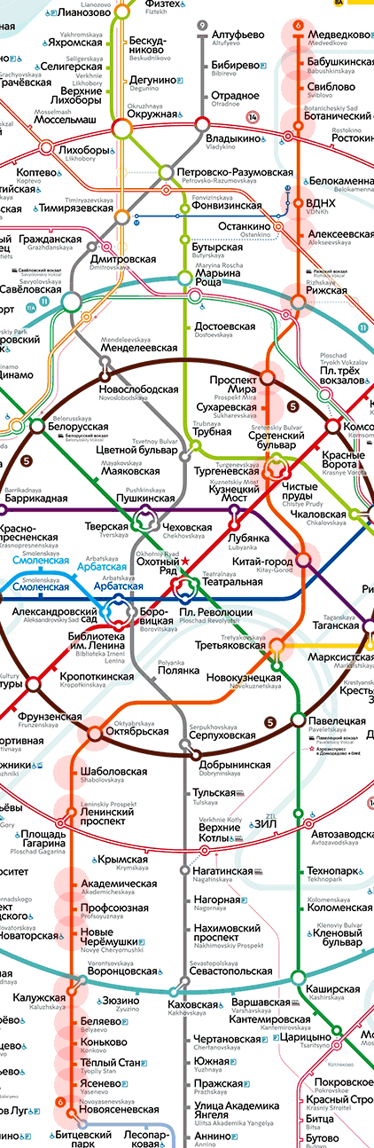Moscow metro 6 Kaluzhsko-Rizhskaya Line map