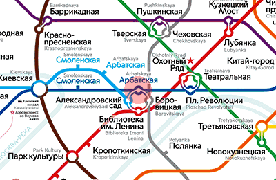 Arbatskaya station map