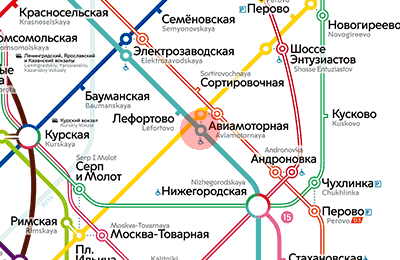 Aviamotornaya station map