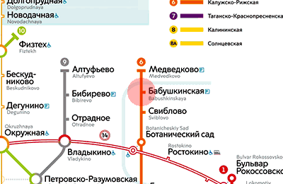 Babushkinskaya station map