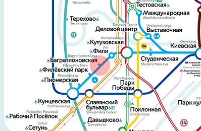 Bagrationovskaya station map