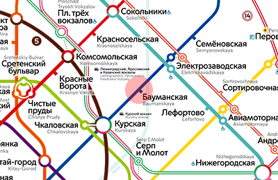 Baumanskaya station map