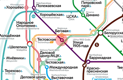 Begovaya station map