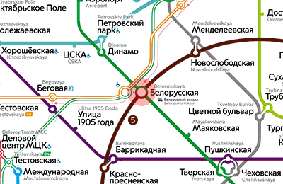 Belorusskaya station map