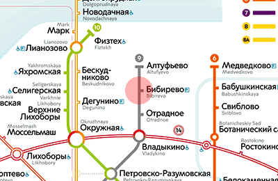 Bibirevo station map