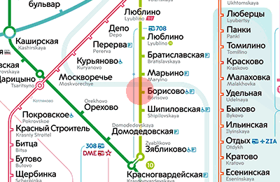 Borisovo station map