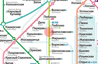 Bratislavskaya station map