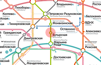 Butyrskaya station map