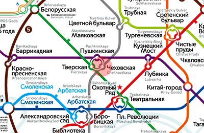 Chekhovskaya station map