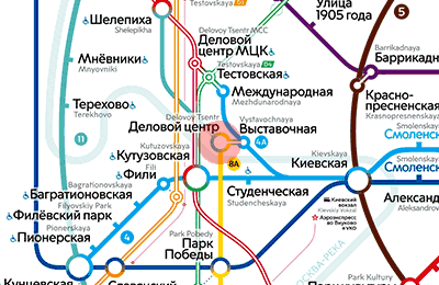 Delovoy Tsentr station map