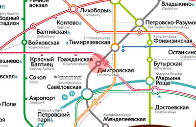 Dmitrovskaya station map